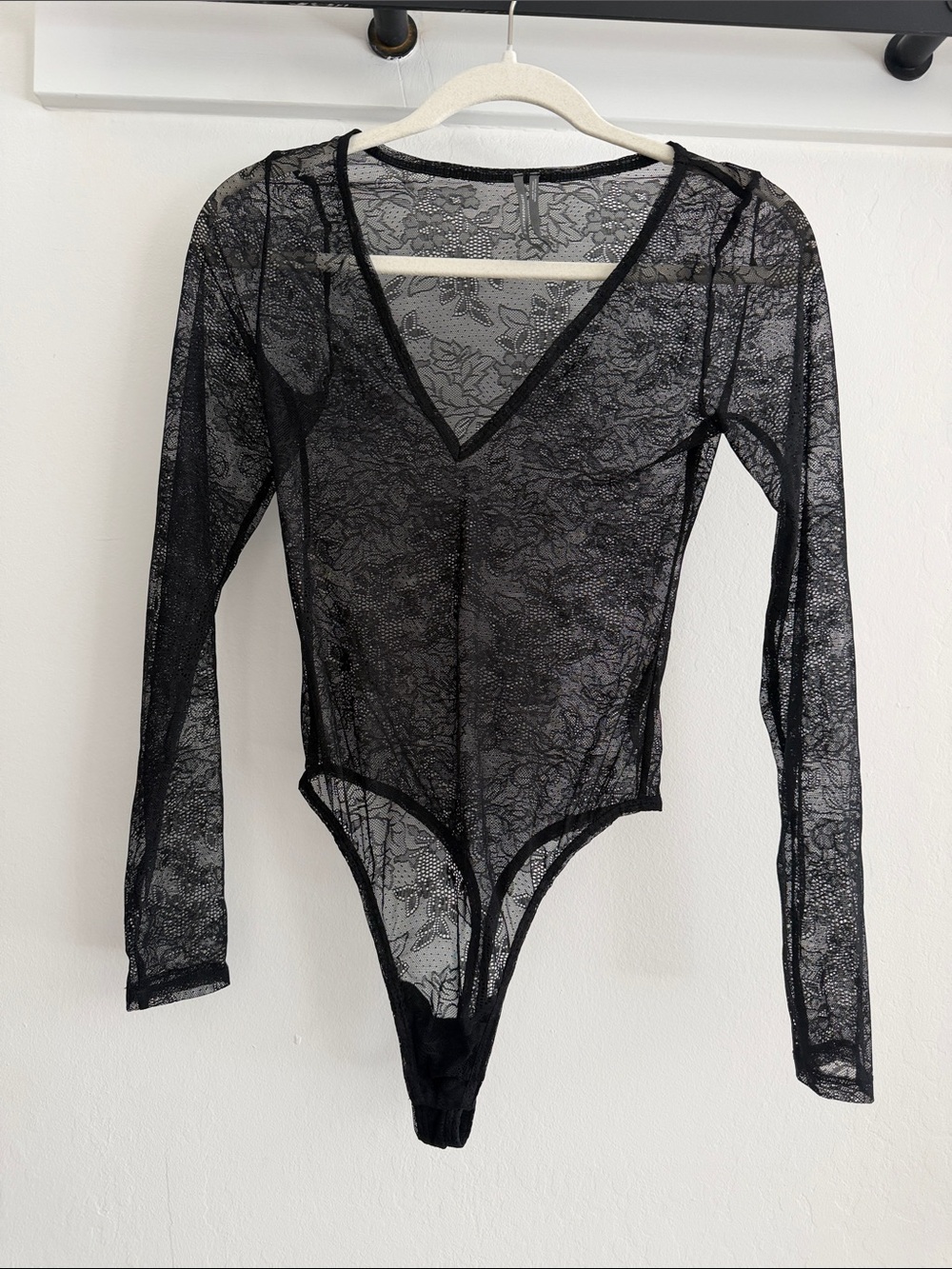 Anthropologie sheer lace body suit